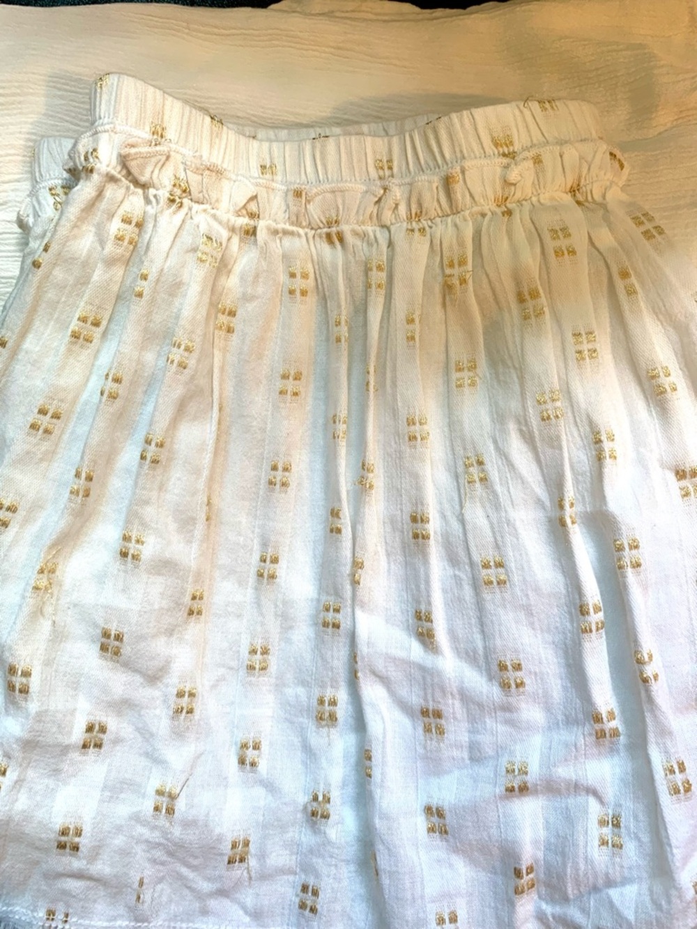 VINEYARD VINES LUREX FLOUNCED MINI SKIRT SIZE M / L